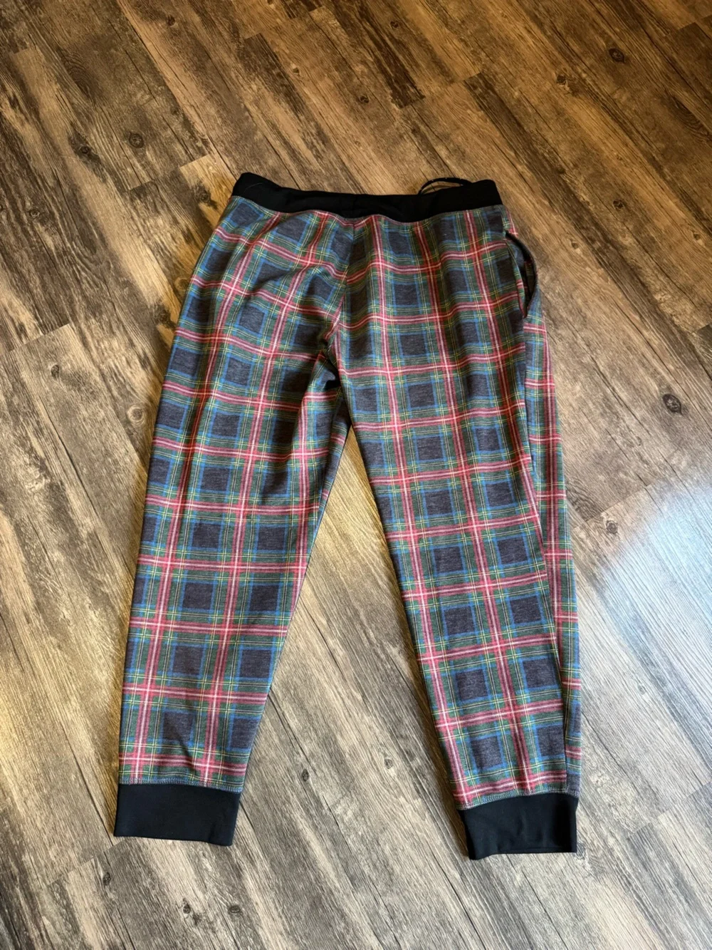 Fruit of the Loom Pajama 2 Pair Bundle Size M (Plaid) & Size L (Black)